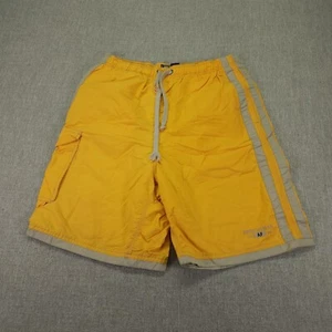 Vtg Abercrombie Genuine Goods Lined Swim Shorts Men Medium Yellow Drawstring - Picture 1 of 10