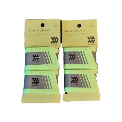 2x All In Motion Reflective Bands Lime Green & Gray One Size Fits Most - Image 1 of 3