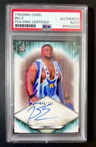 Big E Signed 2021 Topps WWE Autograph Trading Card A-E #25/150 PSA DNA Slabbed - Picture 1 of 2