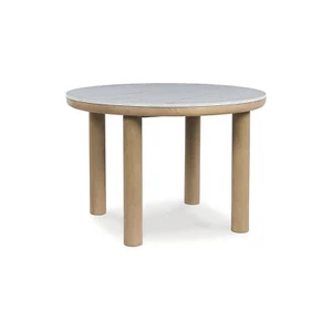 Signature Design by Ashley Sawdyn Modern Round Dining Table with Faux Marble - Picture 1 of 4