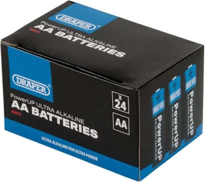 Batterie alcaline AA DRAPER 03973 PowerUP Ultra CONFEZIONE DA 24
