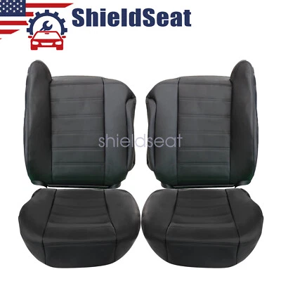 For 2003 2004 2005 2006 2007 Hummer H2 Both Side Bottom & Top Seat Cover Black - Изображение 1 из 4