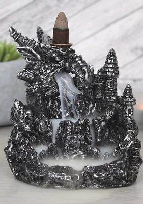 Dragon Backflow Incense Cone Burner With Light Smoke Effect and Light Silver - Image 1 of 4