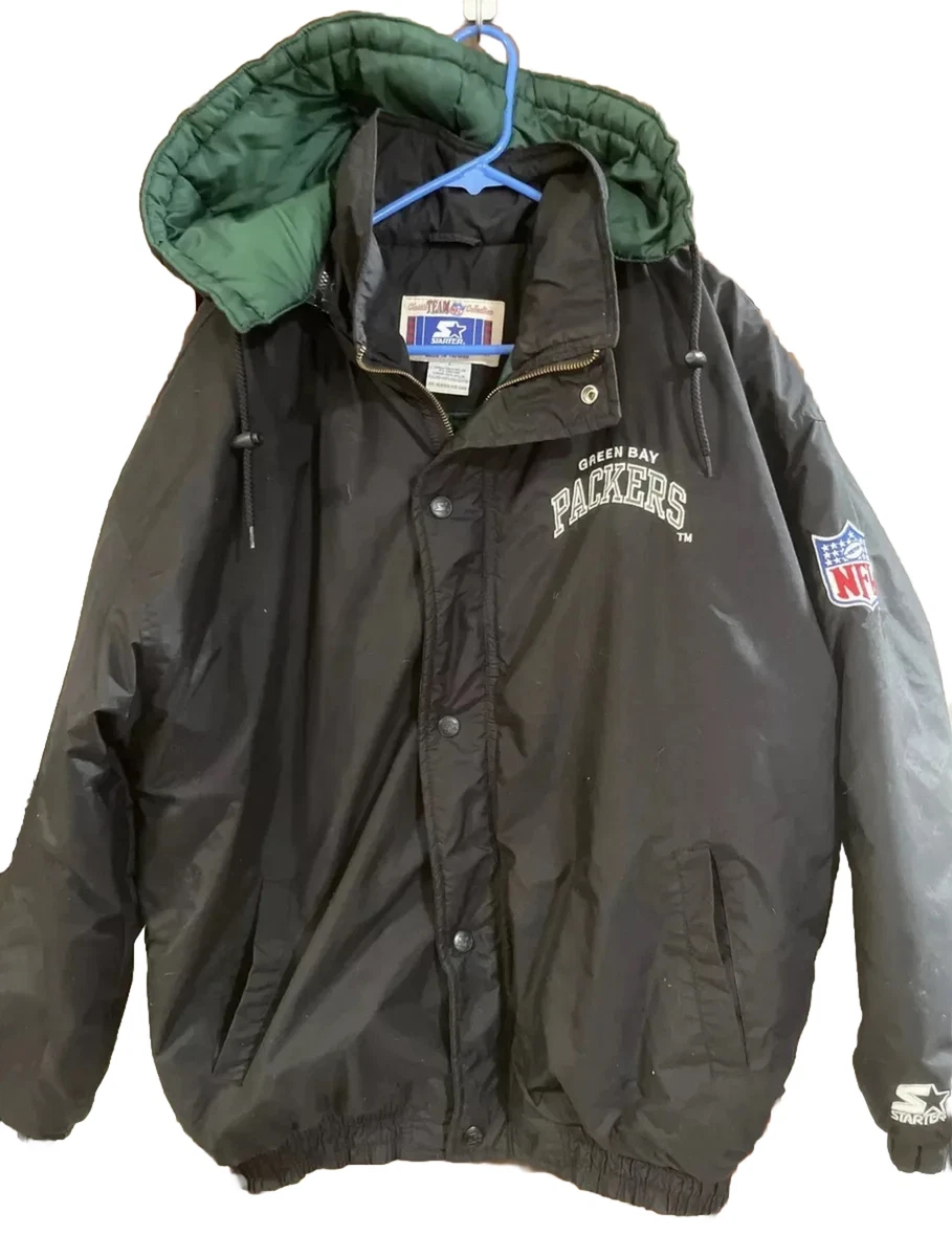 Green Bay Packers Classic Team Collection NFL Black Starter Jacket