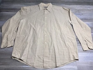 Eddie Bauer Dressy Casual Button Down Shirt Prince of Wales Plaid Sz 16.5-34/35 - Picture 1 of 6