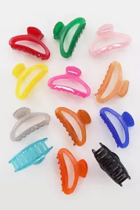 ScarvesMe Exclusive Women Solid Color Crescent Acrylic Strong Hold Hair Jaw Clip - Picture 1 of 34