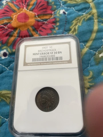 1907 ngc broadstruck error indian cent Cool Error! Check My Auctions Please Cover