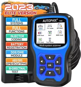 AUTOPHIX 7360 Toyota Scanner OBD2 All System Scan ABS EPB SRS OIL BAT Reset DPF - Picture 1 of 8