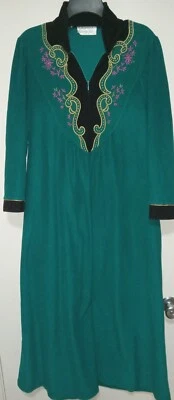 Vanity Fair Bata Talla M Floral Polar Largo Casa Abrigo Camisón EE. UU. *LEER COMO ESTÁ Foto 1 de 4