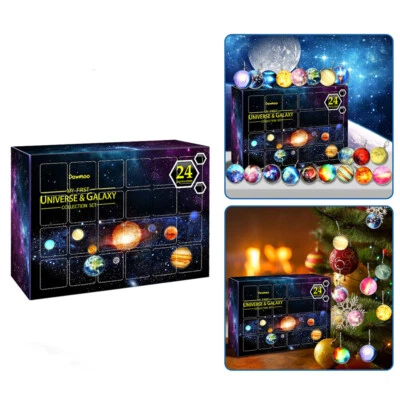 Christmas Advent Calendar 24 Days Countdown Xmas Planet Gift Box Galaxy Toy - Image 1 of 4