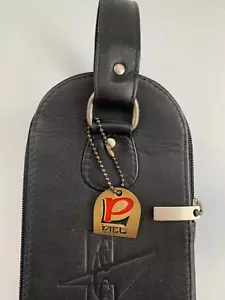 Vintage Piel Wine Carrier Naked Black Leather w/ Zipper Portable Tote - Picture 1 of 21