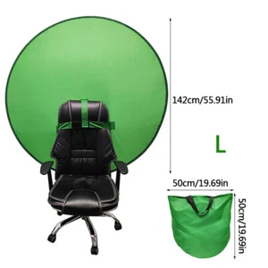 59" Green Screen Backdrop Pop-up Chair Round Background Protable Photography G - Picture 1 of 7
