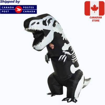 Giant Inflatable Dinosaur Costume - Skeleton T-Rex - One Size Unisex - Image 1 of 4