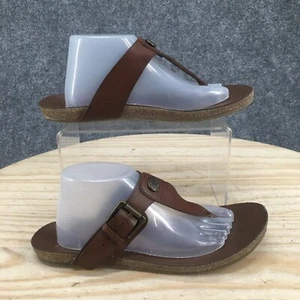 Blowfish Malibu Sandals Womens 6 Flip Flop Thong Brown Faux Leather Toe Post - Picture 1 of 14
