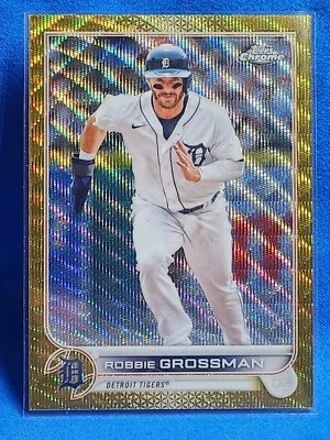 2022 TOPPS CHROME ROBBIE GROSSMAN 169 GOLD WAVE REFRACTOR 🔥 12/50 🔥  - Image 1 of 2