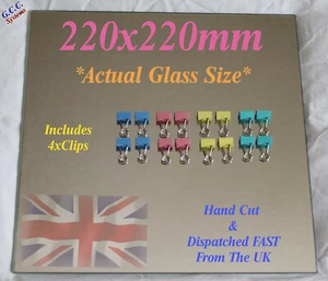 220 x 220mm Mirror Glass Plate For Heated 3D Printer Bed W Clips Creality Anet - Picture 1 of 1