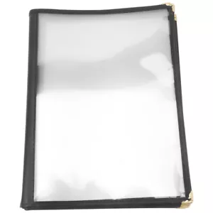 Restaurant Menu Cover Price List Paper Insert Transparent Cookbook Holder - Picture 1 of 12