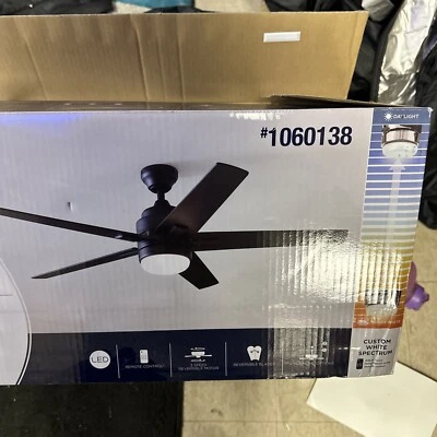 Harbor Breeze Flanagan II 52" Matte Black Color-changing Indoor Ceiling Fan - Image 1 of 4