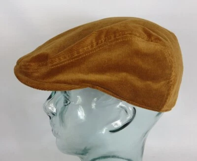 KANGOL CORD FLATCAP Schiebermütze Cap Cotton Baumwolle Kord Kappe braun Neu - Bild 1 von 2