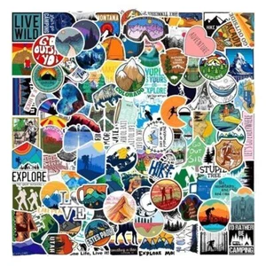 100pcs Outdoor Wild Summer Travel Trolley Skateboard Suitcase Waterproof Sticker - Picture 1 of 10