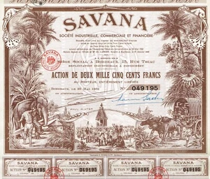 INDIA INDUSTRIAL, COMMERCIAL & FINANCE COMPANY bond/ stock certificate SAVANA - Picture 1 of 1