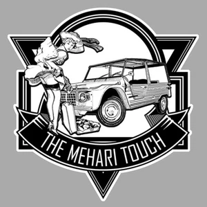 MEHARI TOUCH SEXY  PINUP CITROEN 2CV HUMOUR 12cm AUTOCOLLANT STICKER AUTO MB056 - Imagen 1 de 1