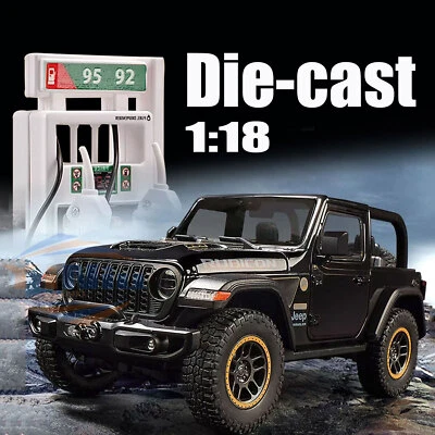 1:18 Scale Jeep Wrangler Rubicon Alloy Car Model Diecasts Metal Vehicles Toys 01 - Image 1 of 4