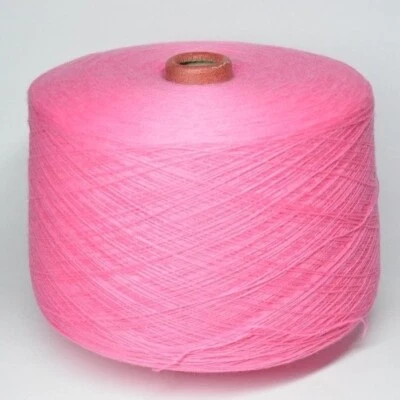 Italian 100% merino wool pink color yarns, 0.88 lb /400 grams cone ZEGNA BARUFFA - Image 1 of 2