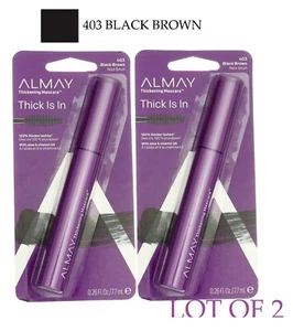 Almay Thickening Washable Mascara, Black Brown 403, 0.26 fl oz (Lot of 2) - Picture 1 of 1