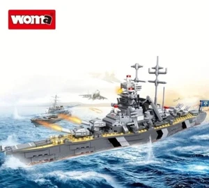 Navy German Bismark Battleship Building Blocks Set 538 Pieces - Picture 1 of 7