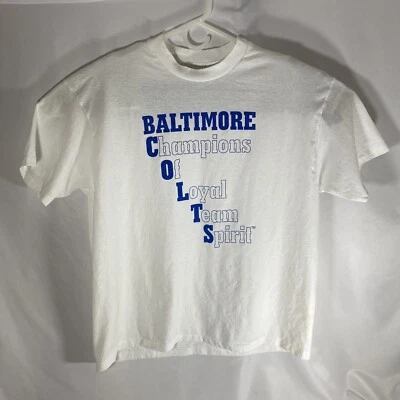 Camiseta De Colección Baltimore Colts Puntada Única XL Blanca Fútbol Camiseta Años 90’s Foto 1 de 4