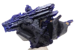AZURITE Crystal Mineral Specimen Cluster Gemmy Stunning Blue Color MOROCCO - Picture 1 of 6