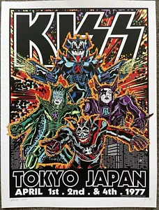 Kiss Concert Poster Japan 1977 Frank Kozik - Picture 1 of 1