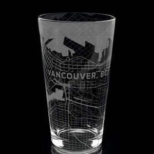 VANCOUVER, BC Laser Engraved Pint Glass - Picture 1 of 6