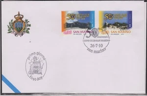 San Marino 2010 Sobre Del Primer Día Lions Club - Imagen 1 de 1