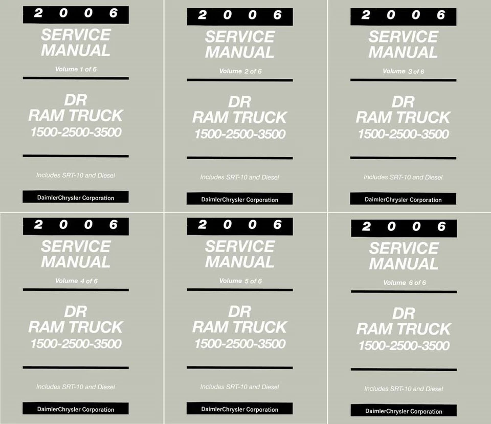 Dodge DR Ram 1500/2500/3500 2006 camioneta manual de reparación de taller con diésel Foto 1 de 1