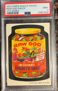 1973 Topps Wacky Packages Raw Goo Sauce 4th Series PSA 9 MINT Non-sport Card - Picture 1 of 1