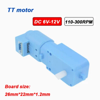 TT Getriebemotor 6V 12V Doppelwelle Metallgetriebe Roboter Zubehör 110-300U/min - Bild 1 von 4