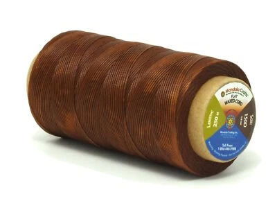 Brown Flat Waxed Thread for Leather Sewing Thread - Polyester Waxed Leather T... - Image 1 of 4