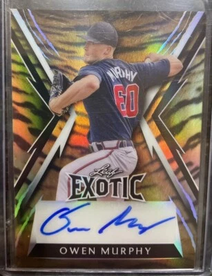 2023 Leaf Exotic Owen Murphy Tiger AUTO #10/10 BA-OM2 Braves Prospect - Image 1 of 2