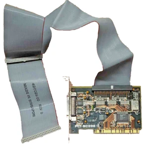 Asus PCI-SC200 PCI SCSI-2 host adapter, internal & external 50-pin + cable - Photo 1/3