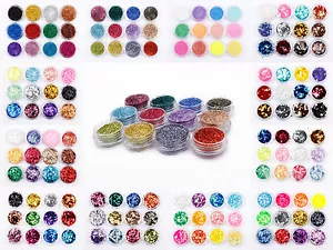 12pc Cosmetic Glitter Pot Set Body Face Eye Tattoo Nail Art Festival Dance Craft - Picture 1 of 17