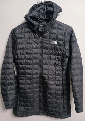 The North Face Thermoball Hooded Parka Black Jacket Full Zip Girl’s hooded Large - Image 1 of 4