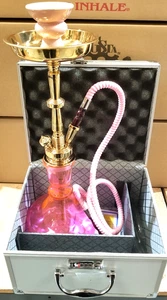 Inhale 21" Solid brass Hookah whole set packed in alumimnum Suitcase - Picture 1 of 6