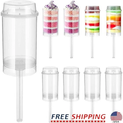 Paquete de 80 contenedores transparentes push up para pasteles reutilizables a prueba de fugas herramientas para hornear nuevos Foto 1 de 4
