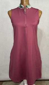 Tommy Bahama Golfkleid ärmellos rosa Blumenbesatz Damen SMALL - Bild 1 von 11