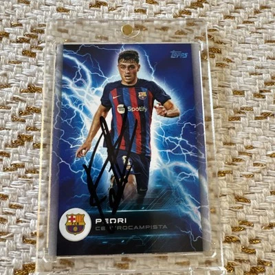 2022-23 Topps FC Barcelona Fan Set Super Electric Pedri #BAS-4 Auto/ADN🔥 - Image 1 of 2