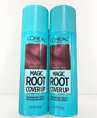 (Pack de 2) Corrector Temporal Spray L'Oreal Paris Magic Root Cover Up. Rojo Vibrante Foto 1 de 4