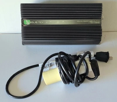 SolisTek 1000W SE/DE Digital Ballast 120/240v w plugAdapter & Hydrofarm Cord Set - Image 1 of 4