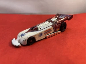 1999 Hot Wheels White & Red Race Car, Checker Auto Parts, Mfg. for McDonald's - Picture 1 of 5